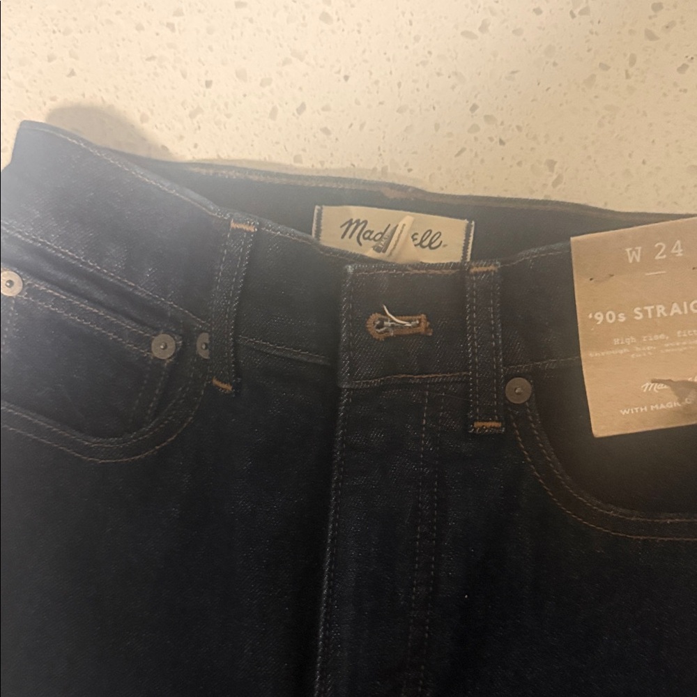Madewell Dark Indigo Straight Jeans
